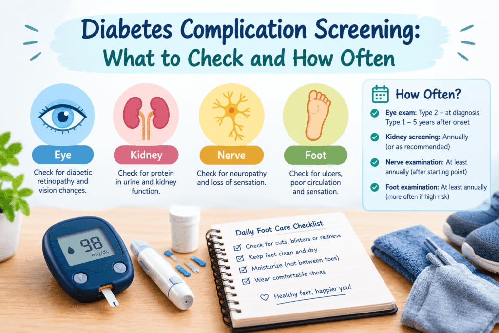 Diabetes Complications: Screening, What to Check and How Often