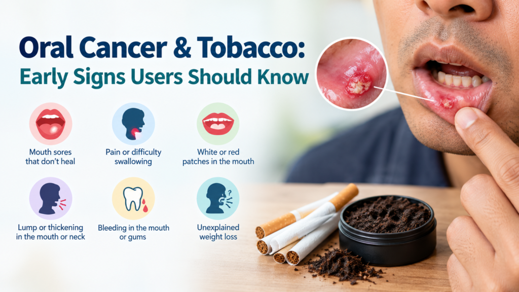 Oral Cancer & Tobacco: Early Signs Users Should Know